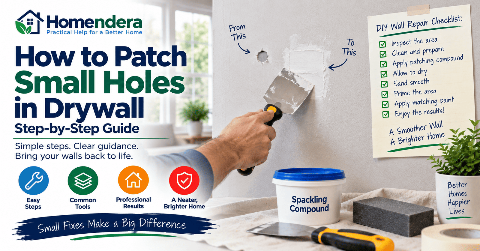 How to Patch Small Holes in Drywall